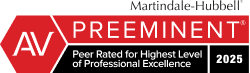 Martindale-Hubbell AV Preeminent | Peer rated for Highest Level of Professional Excellence | 2025